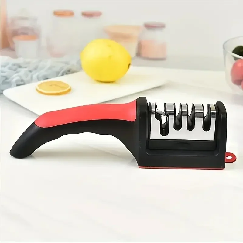 3-Stage Knife Sharpener | Stainless Steel | Kitchen Tools Sharpening Stone