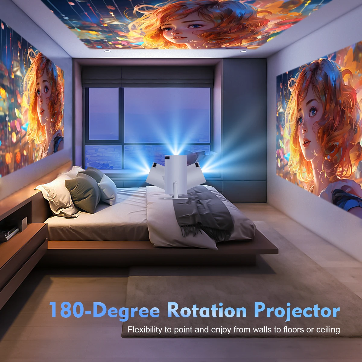 Magcubic HY300 Pro Projector 4K | Android 11, Dual WiFi6, 290ANSI, Home & Outdoor Cinema